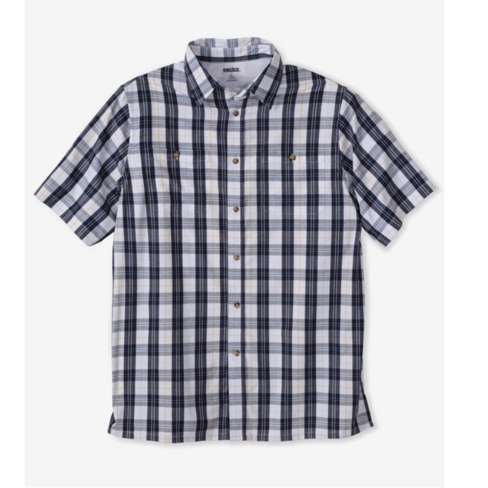Kingsize Short Sleeve Button Up Shirt size 9xLarge